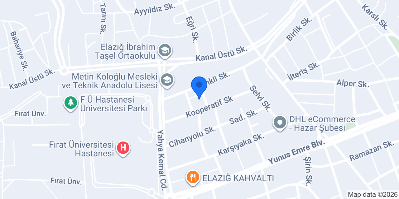 Hedef Sağlık Ltd. Şti. konumu