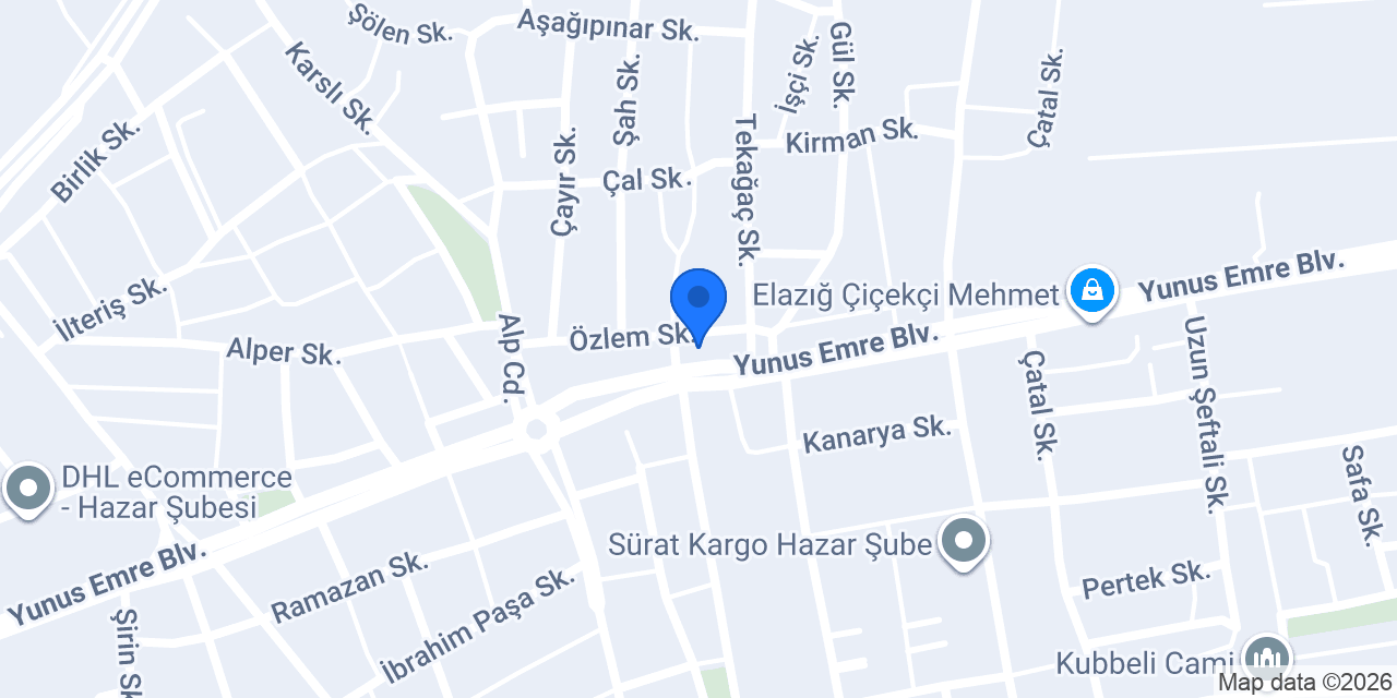 Elazığ Diamond Çiçekçilik konumu