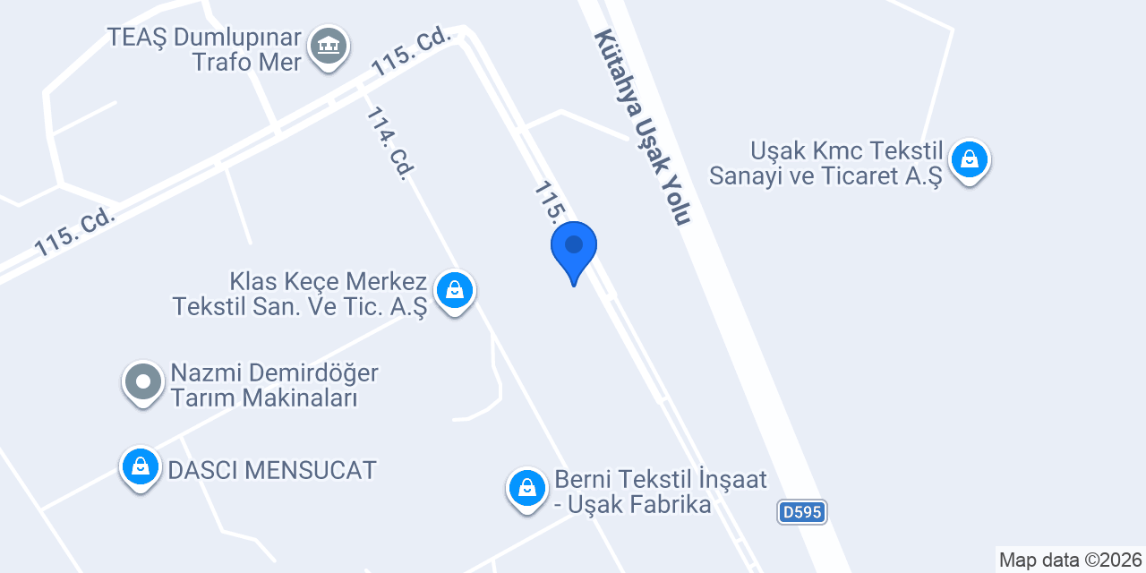 Uşak Yatek Paletçilik konumu