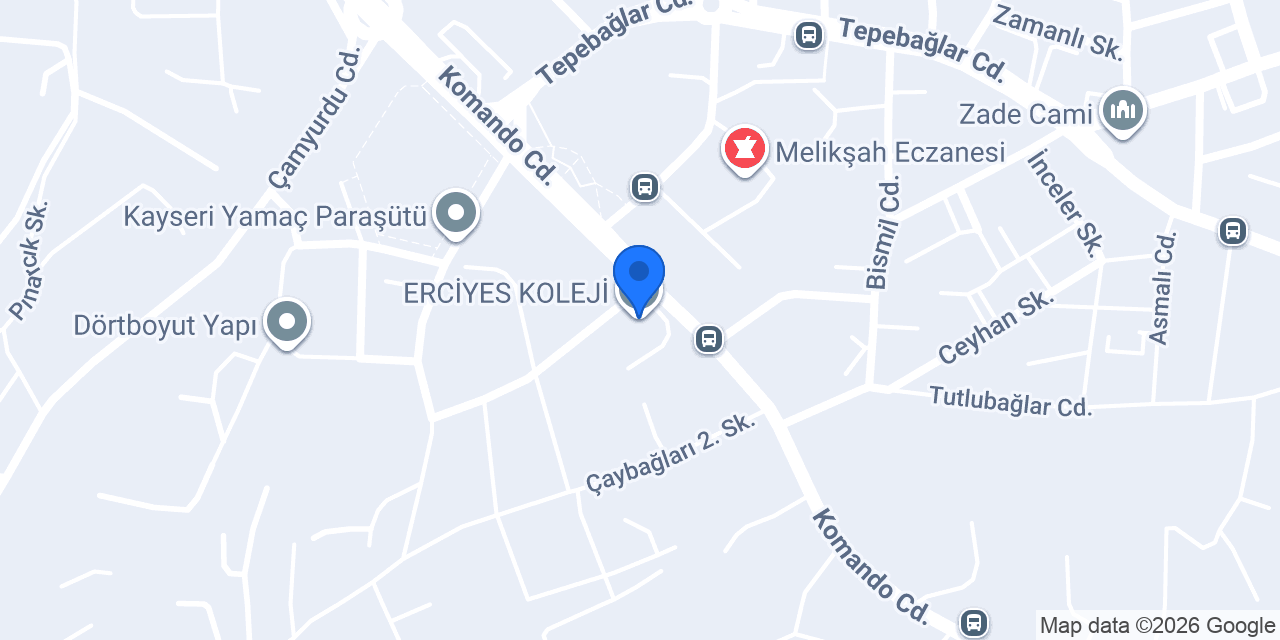 ERCİYES KOLEJİ konumu