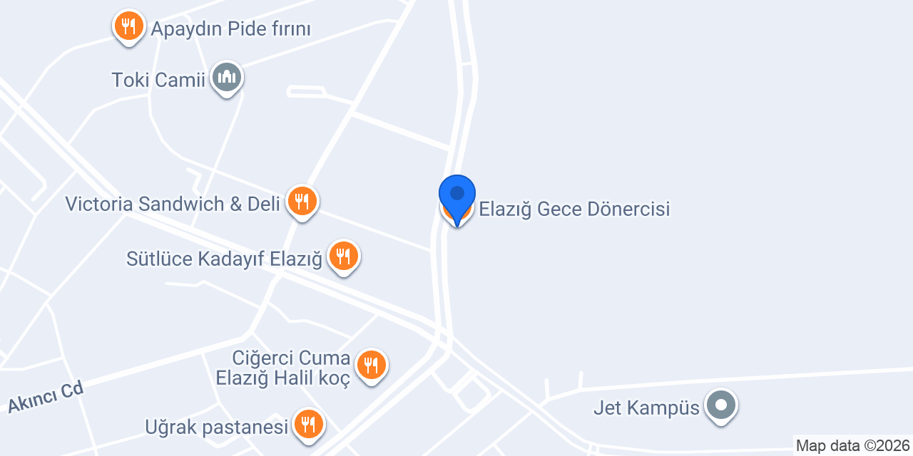 Elazığ Gece Dönercisi konumu