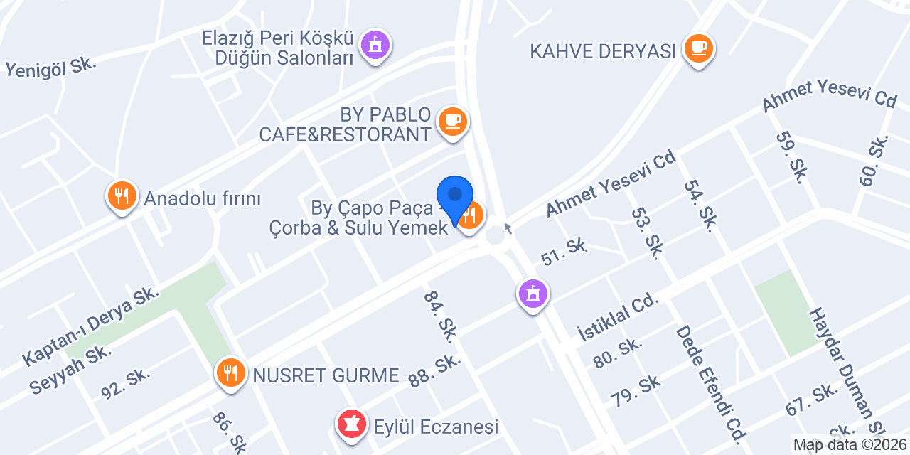 Şahbey Döner konumu
