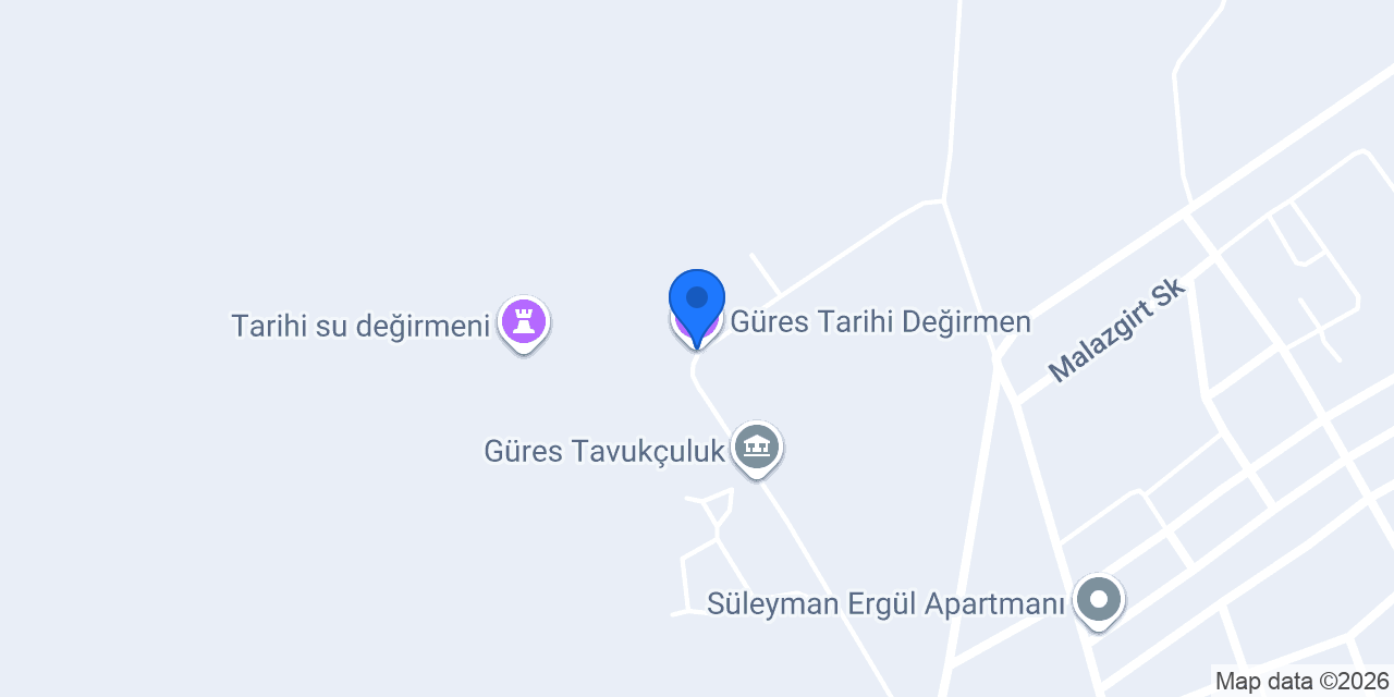 Güres Tarihi Değirmen konumu