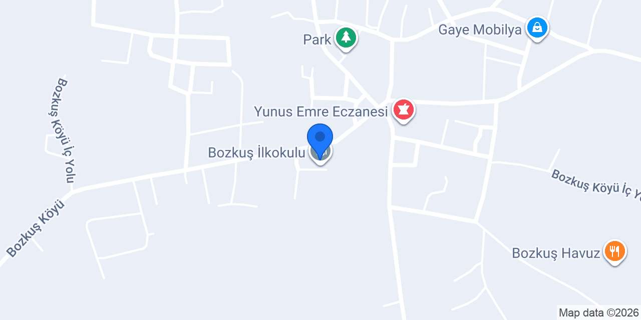 Bozkuş İlkokulu konumu