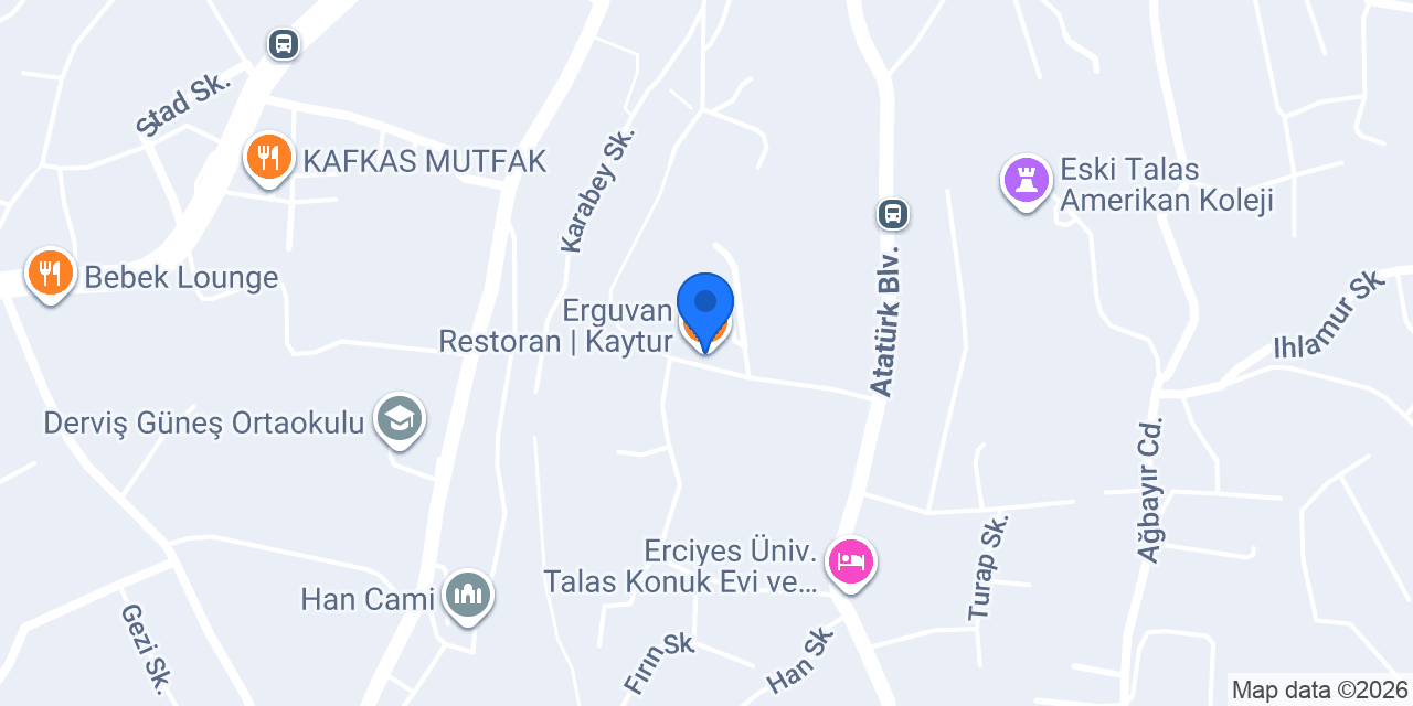Erguvan Restoran | Kaytur konumu