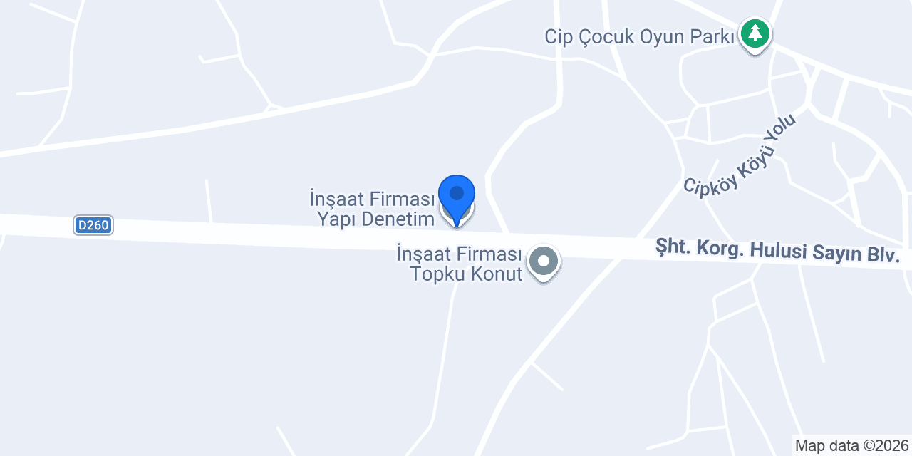 İnşaat Firması Yapı Denetim konumu