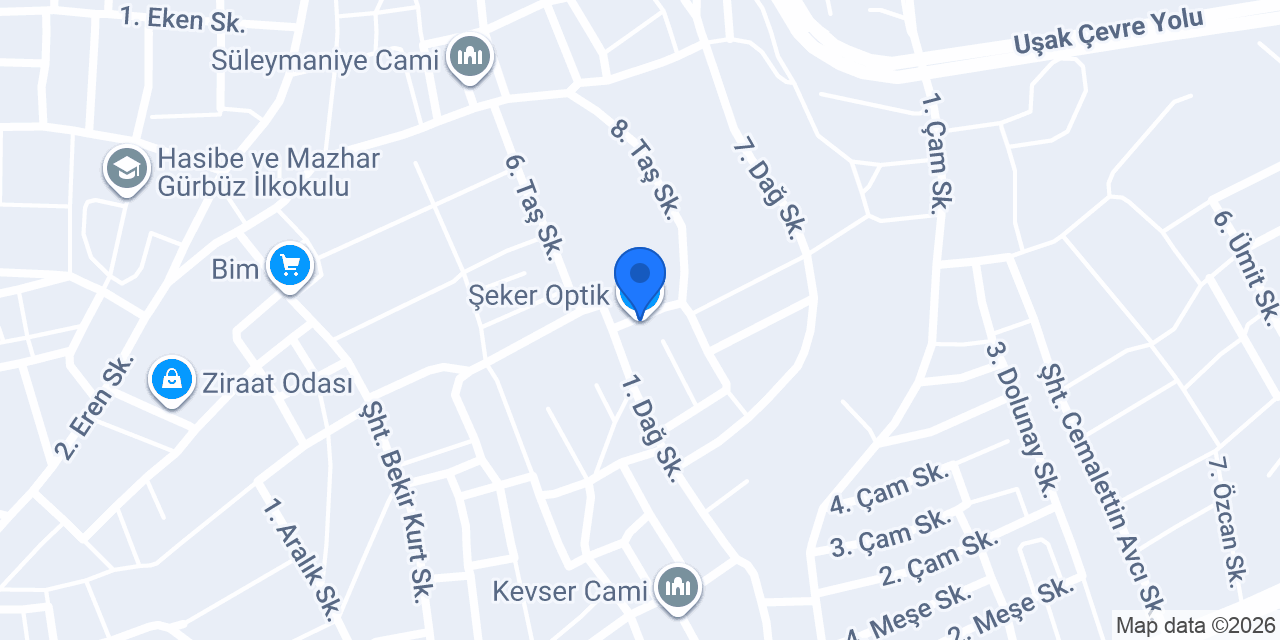 Şeker Optik konumu