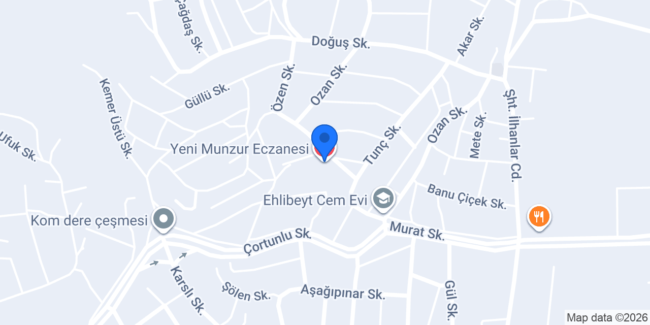 Yeni Munzur Eczanesi konumu