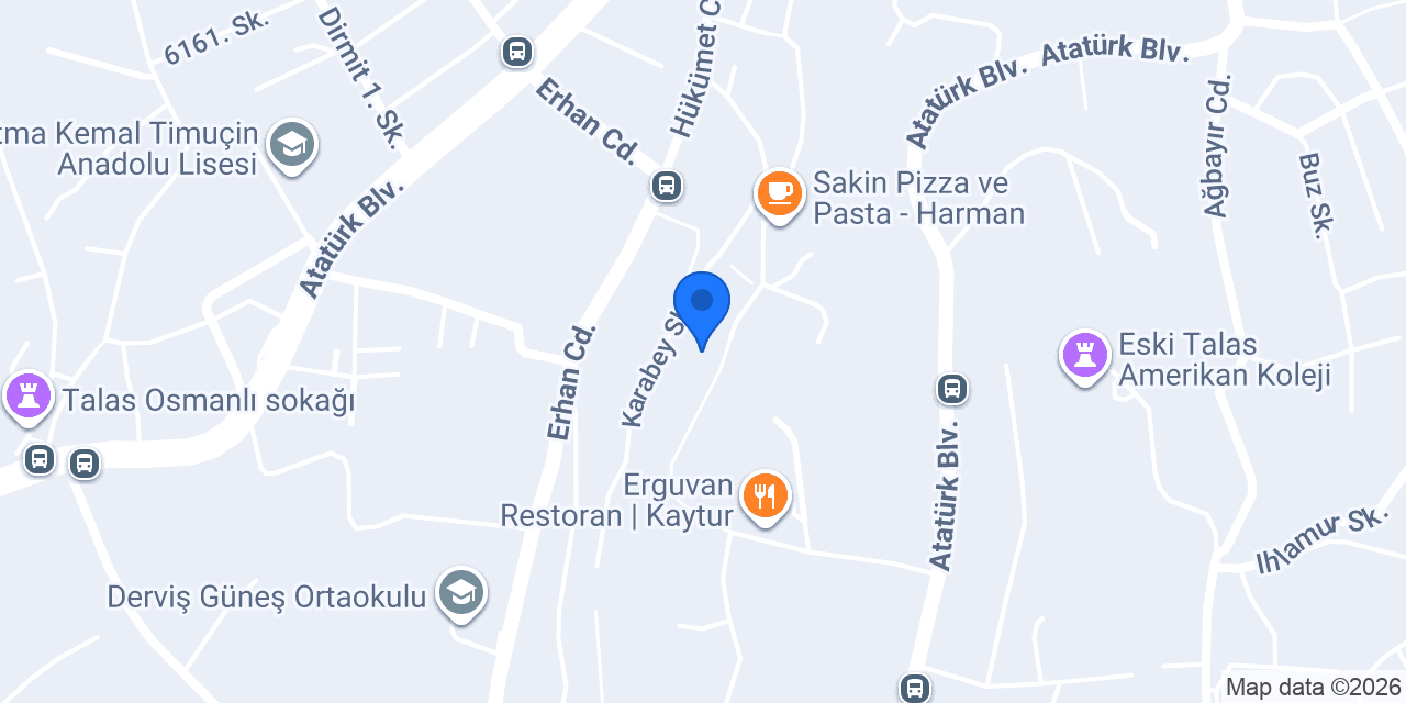 Kayseri Cafe Manzara konumu
