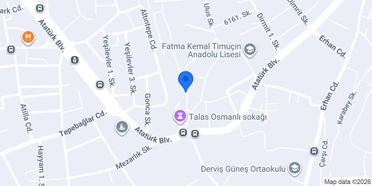 Afitap Cafe Talas konumu