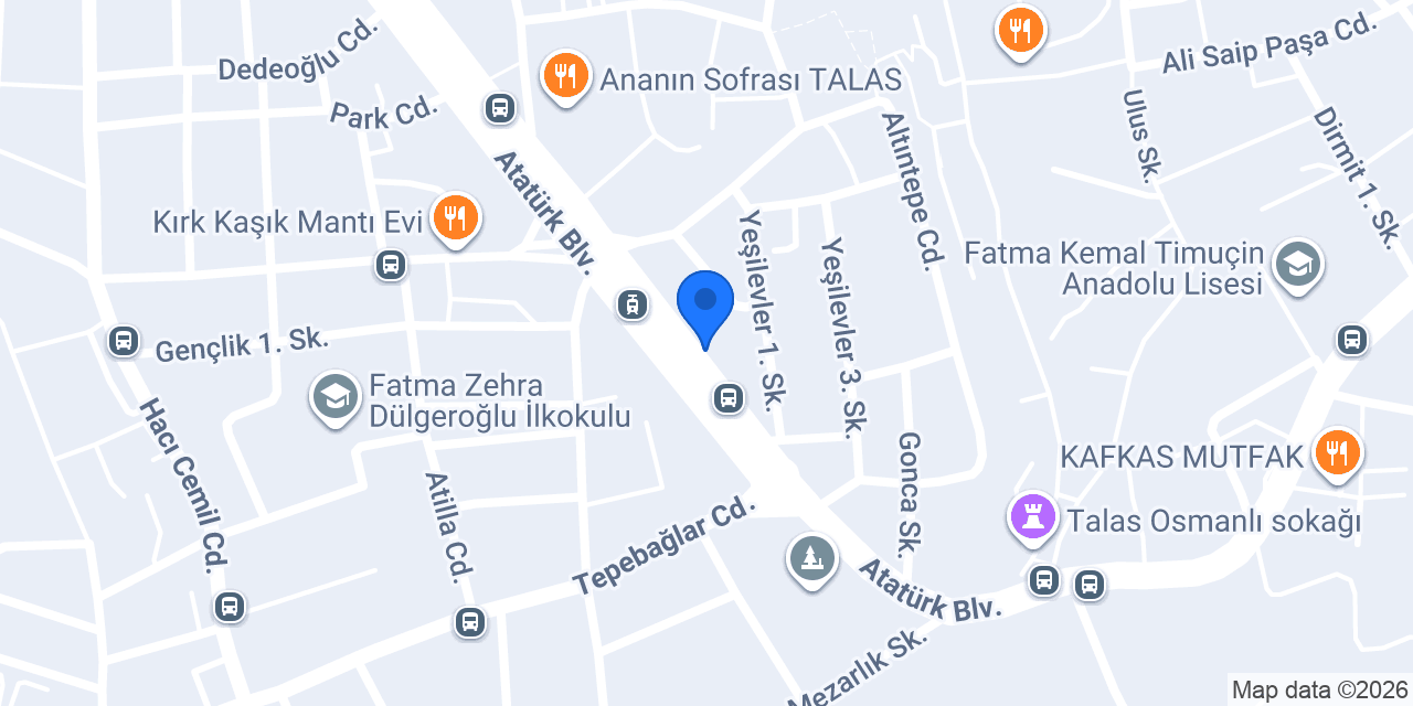 salon ruj talas konumu