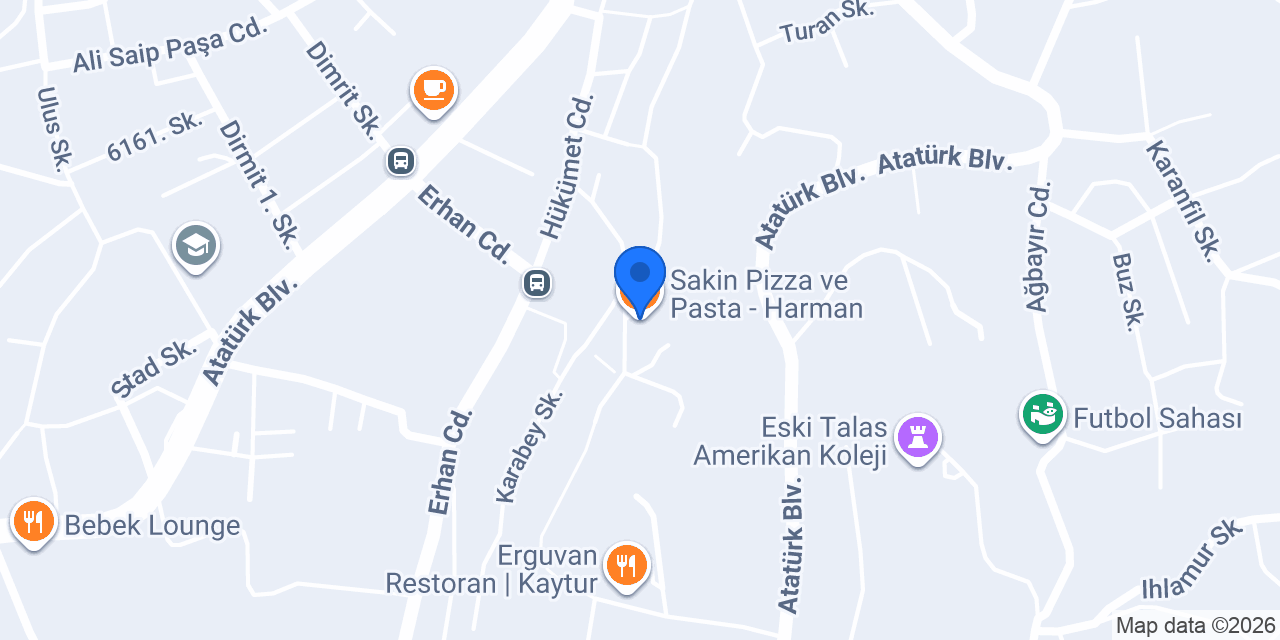 Sakin Pizza ve Pasta - Harman konumu