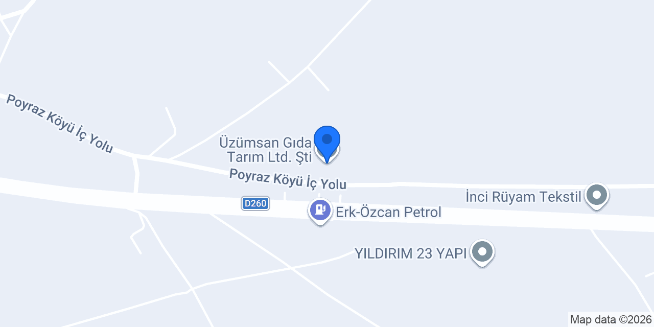 Üzümsan Gıda Tarım Ltd. Şti. konumu