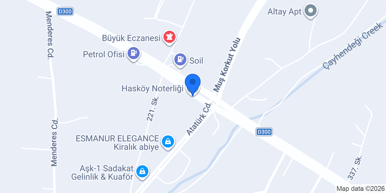 Hasköy Noterliği konumu