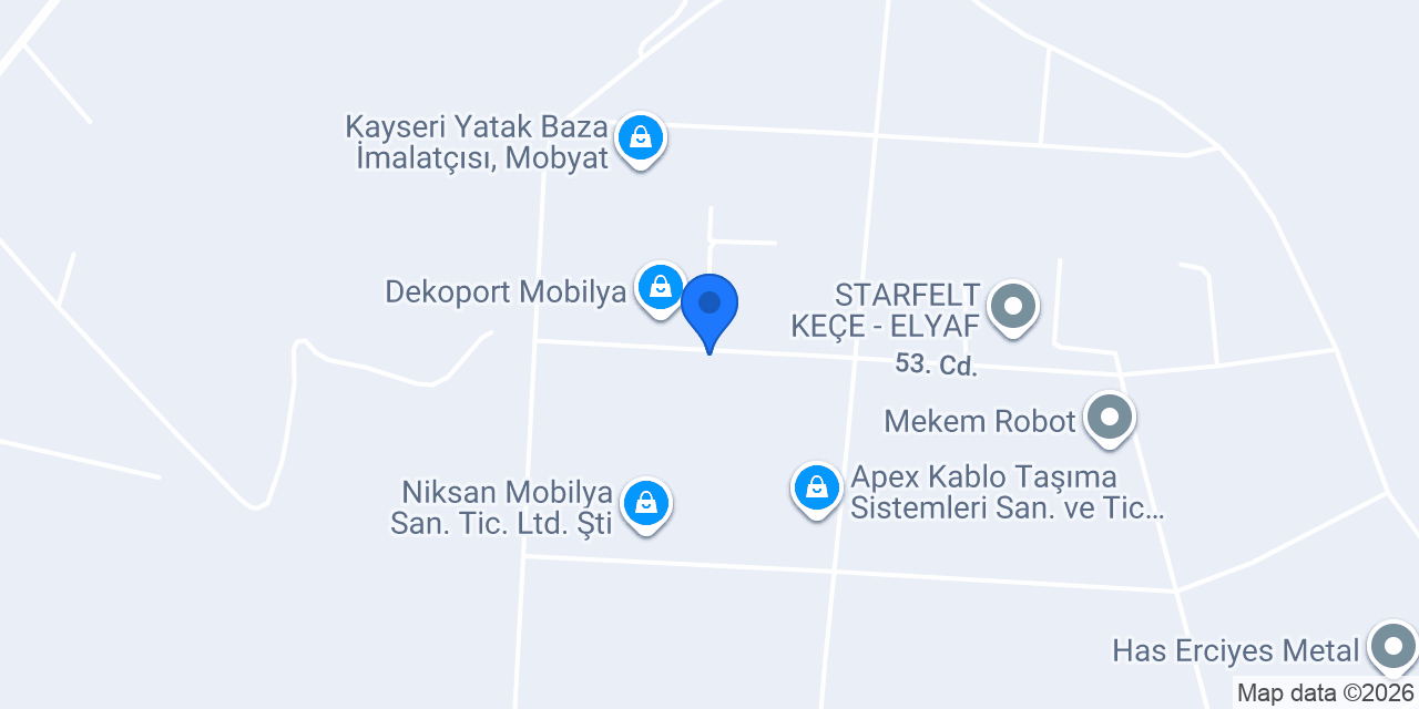 Yetgin Mobilya konumu
