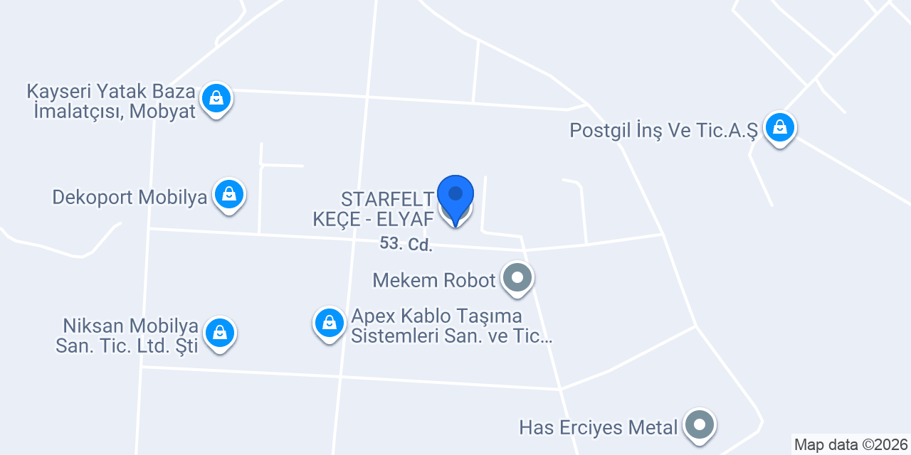 STARFELT KEÇE - ELYAF konumu