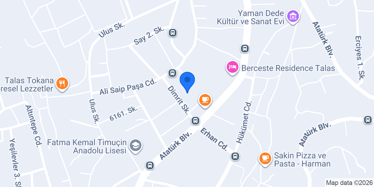 Sarmaşık Bahçe Talas konumu