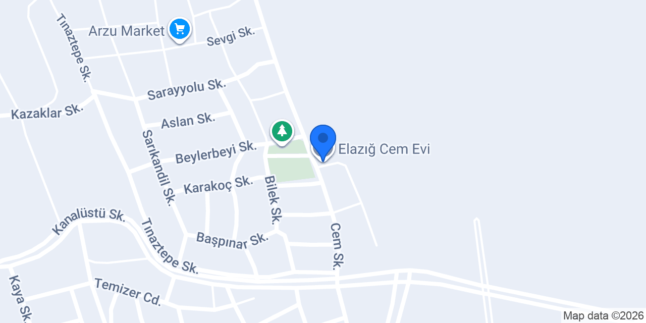 Elazığ Cem Evi konumu