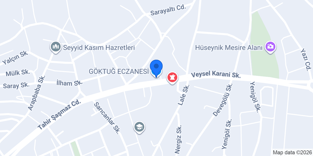 GÖKTUĞ ECZANESİ konumu