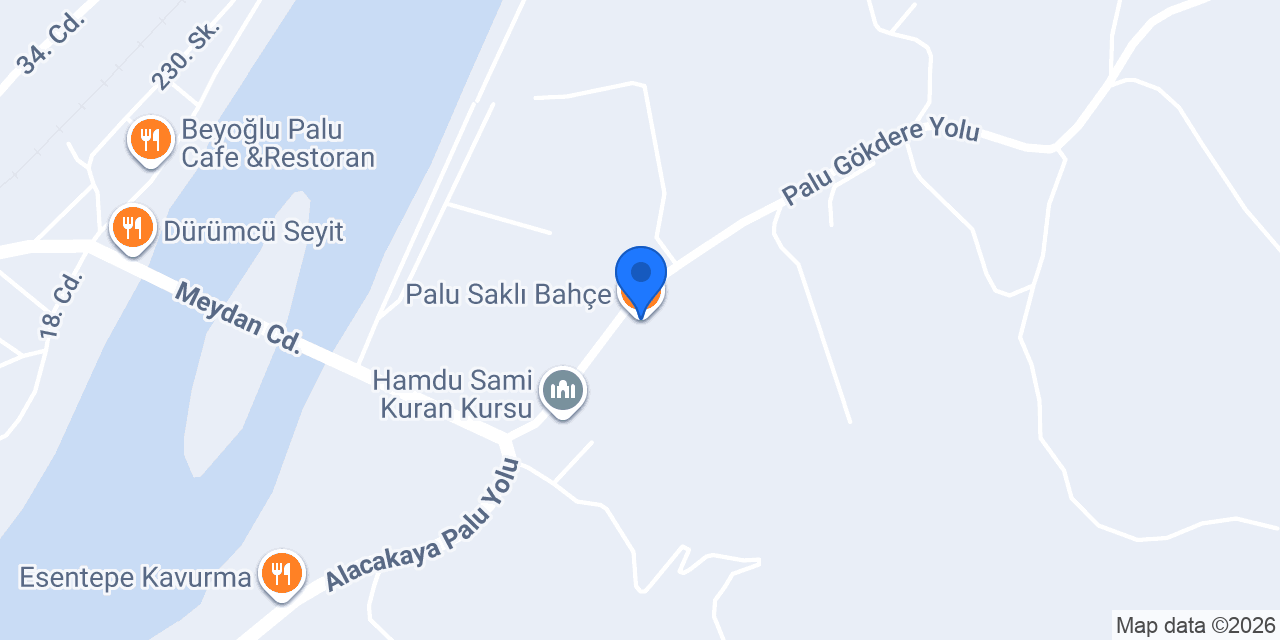 Palu Saklı Bahçe konumu