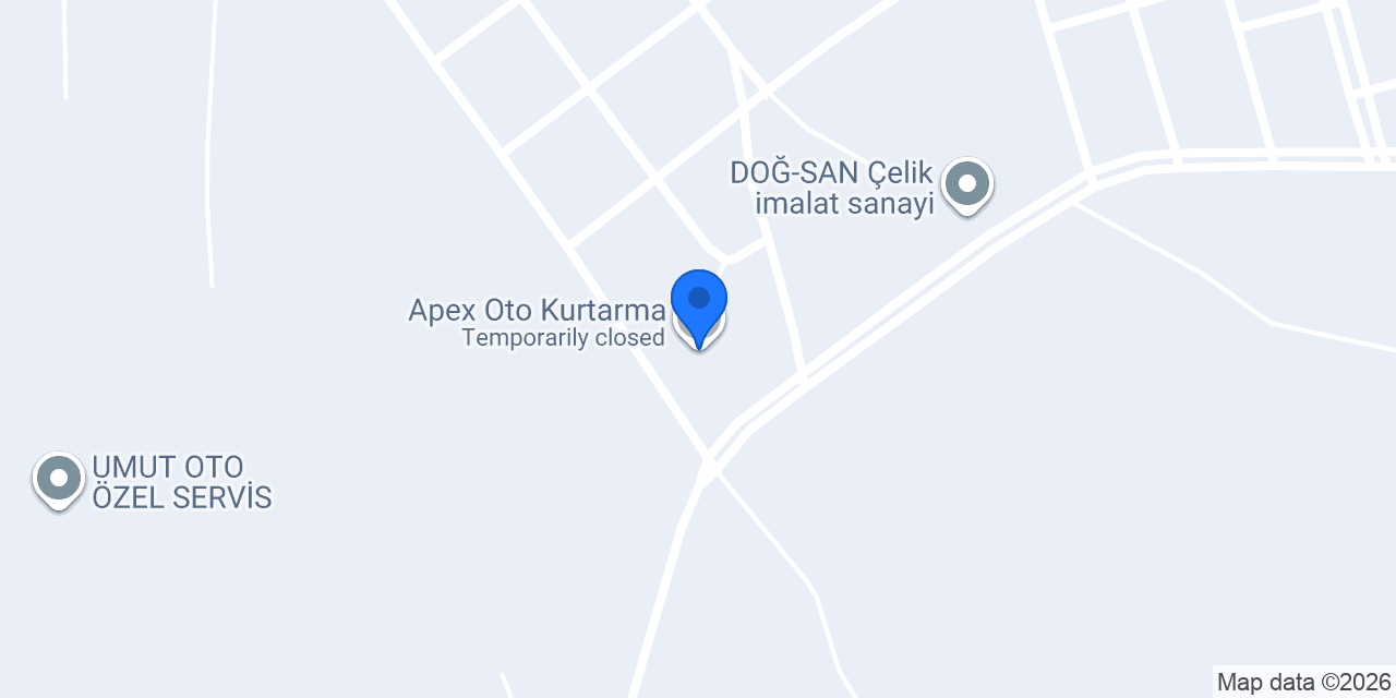 Apex Oto Kurtarma konumu