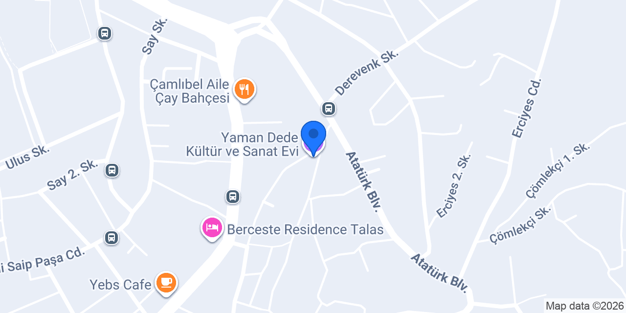 Yaman Dede Kültür ve Sanat Evi konumu