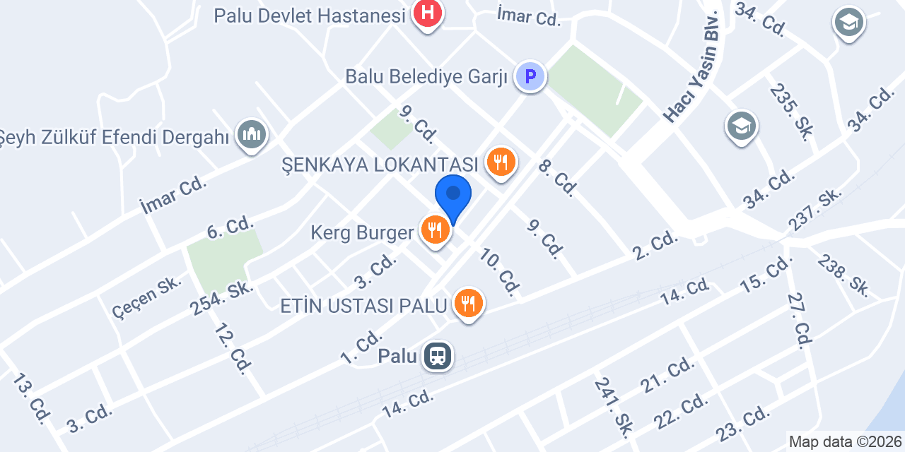 Palu İlçe Emniyet Müdürlüğü konumu