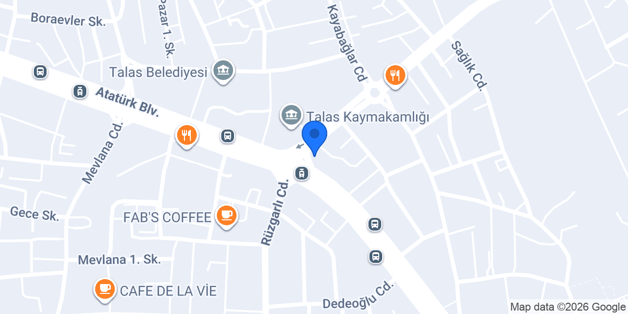 Garanti BBVA Talas Şubesi konumu