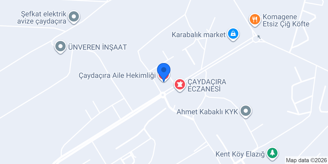 Çaydaçıra Aile Hekimliği konumu
