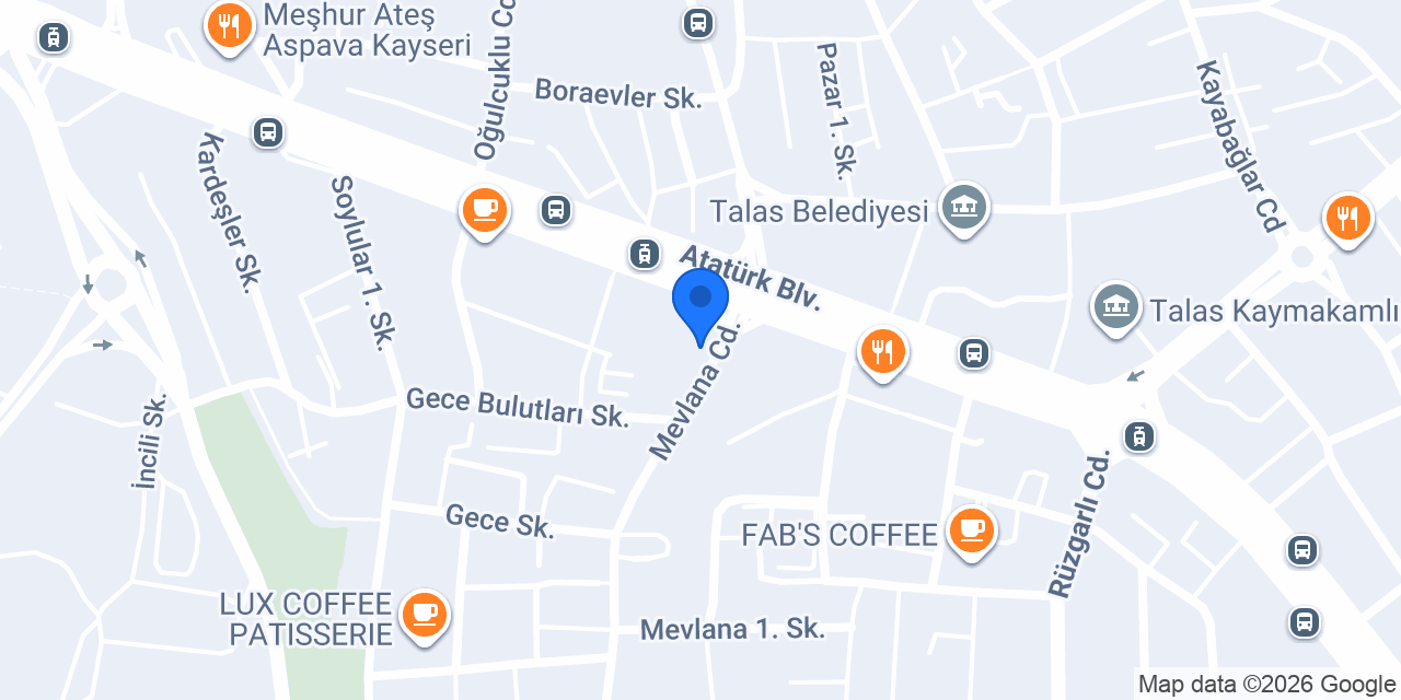 Sütlüce Kadayıf Kayseri konumu