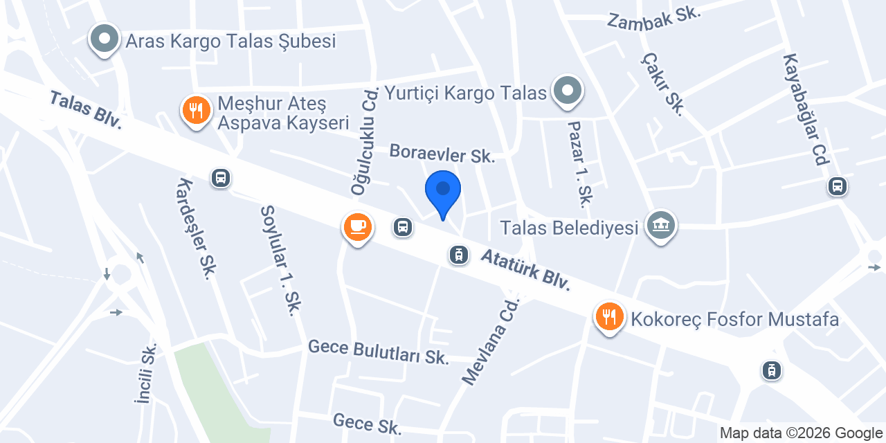Talas Taksi konumu