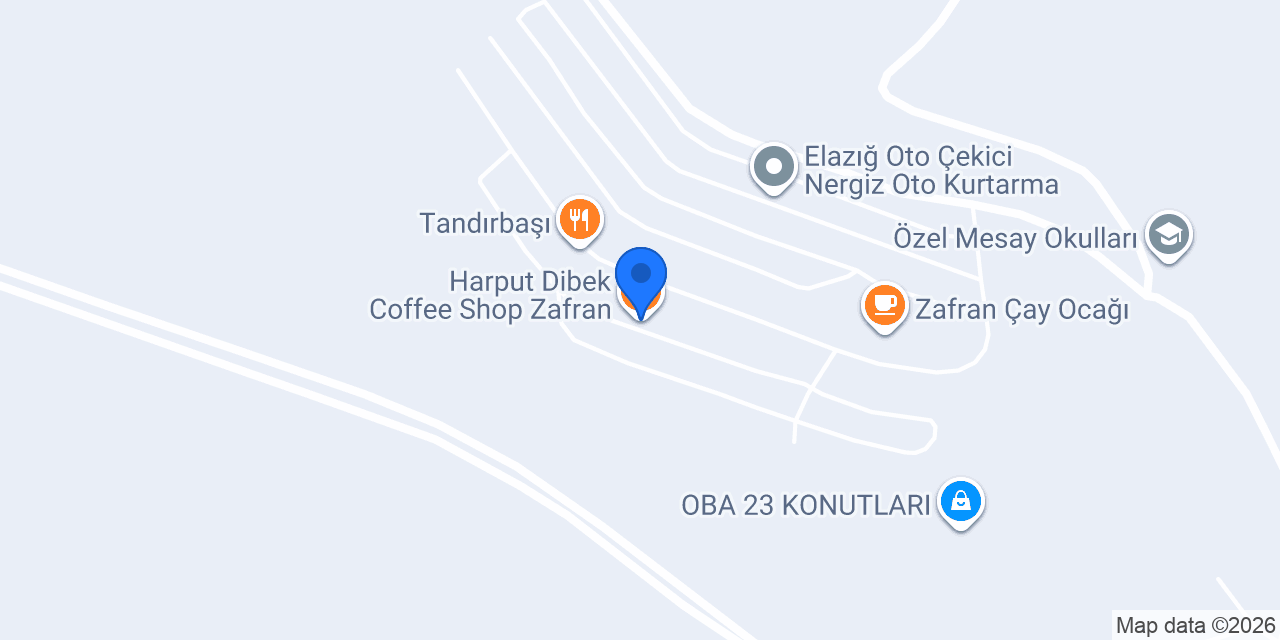 Harput Dibek Coffee Shop Zafran konumu