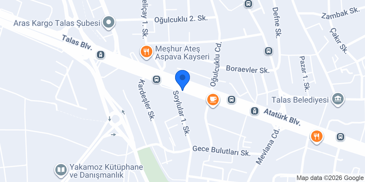 Ohannes Burger Kayseri konumu