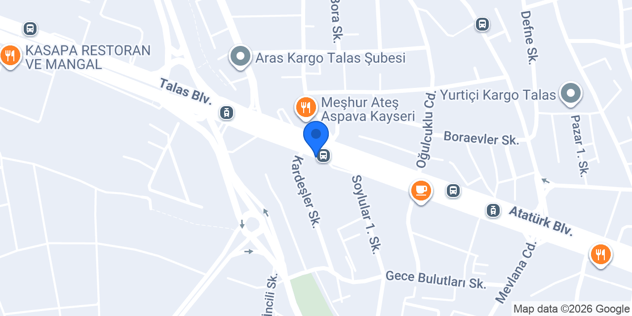 TALAS TAKSİM TAKSİ konumu