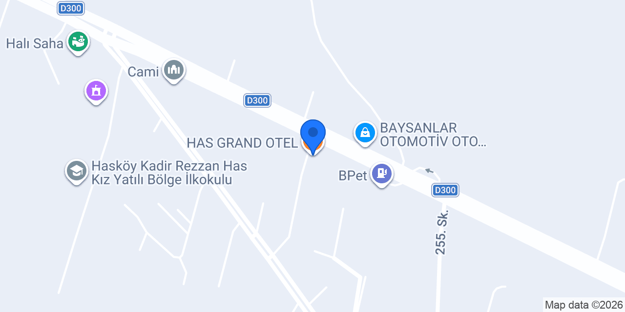 HAS GRAND OTEL konumu