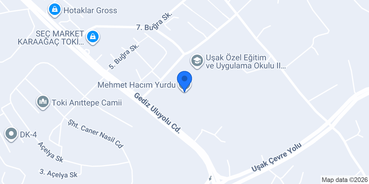 Mehmet Hacım Yurdu konumu
