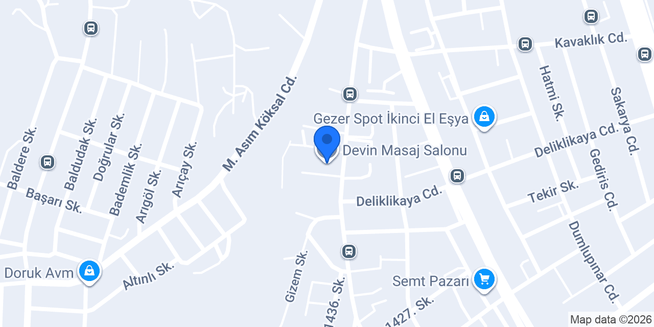 Devin Masaj Salonu konumu