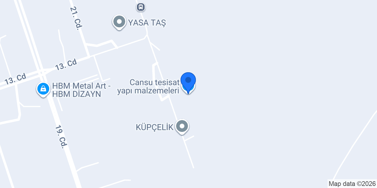 Cansu tesisat yapı malzemeleri konumu