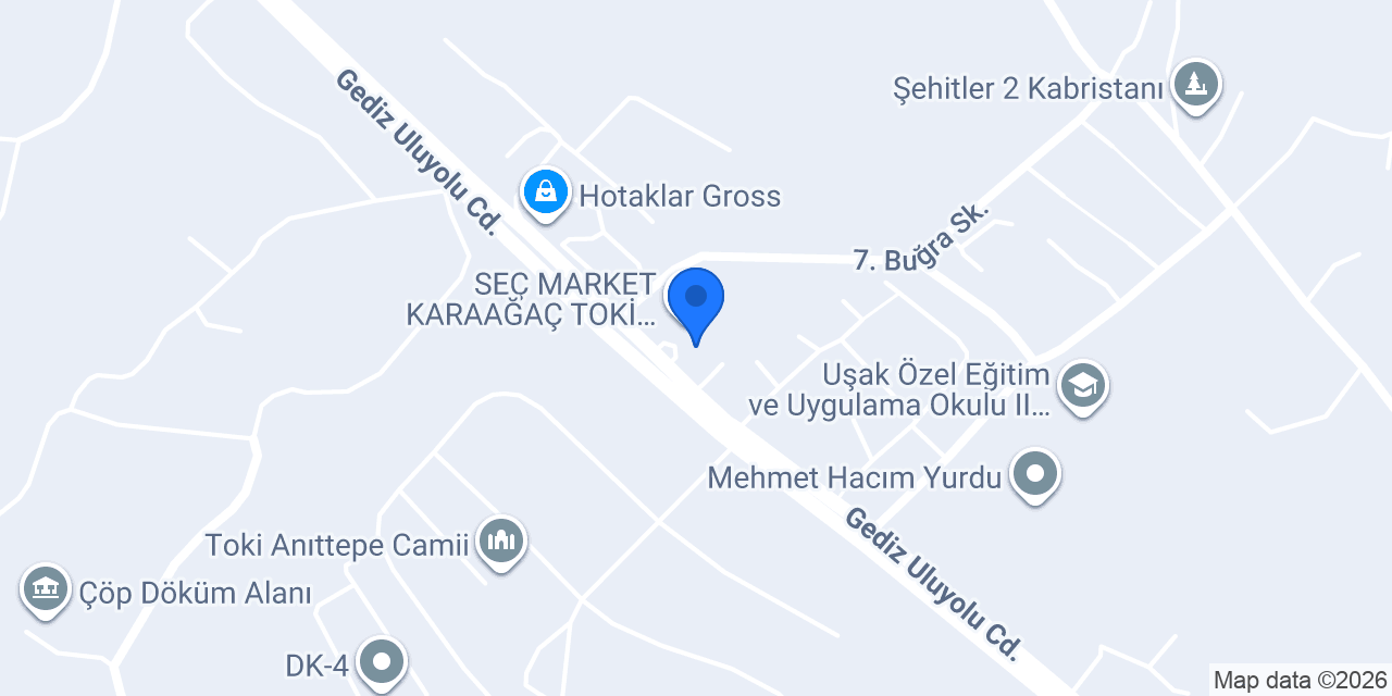 Uşak Panda Dondurma konumu