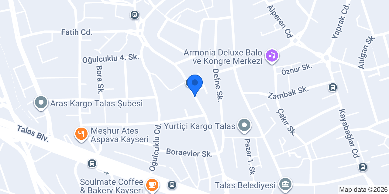 Talas bay bayan terzi konumu
