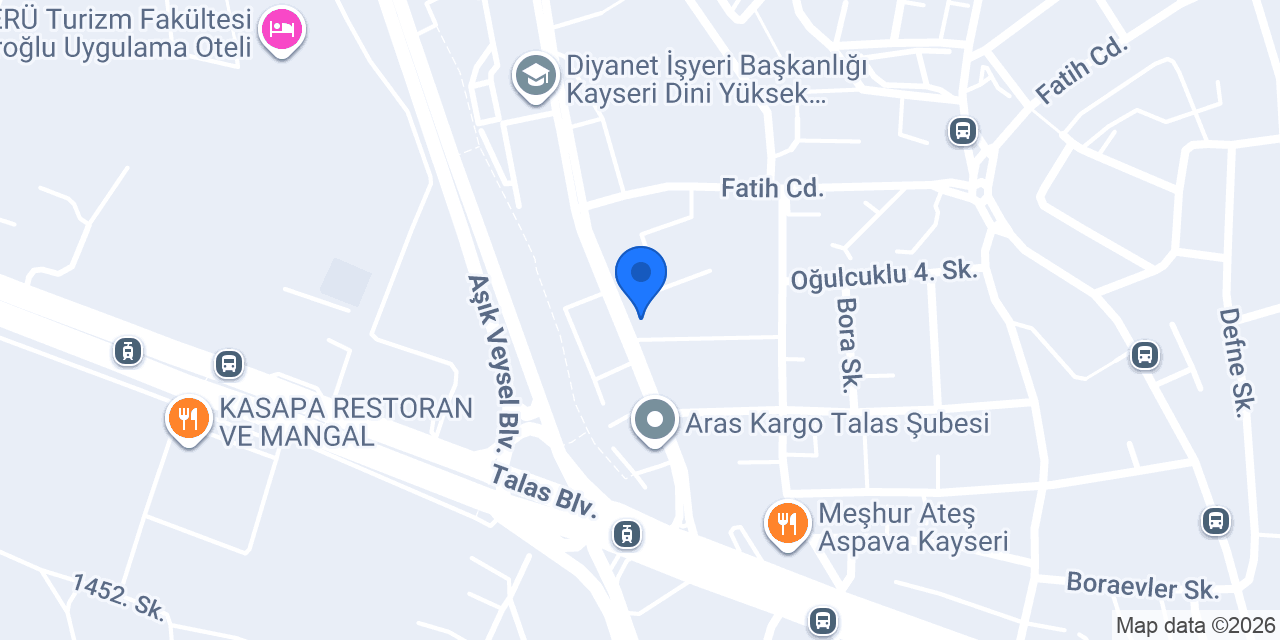 Coffy Kayseri Talas konumu