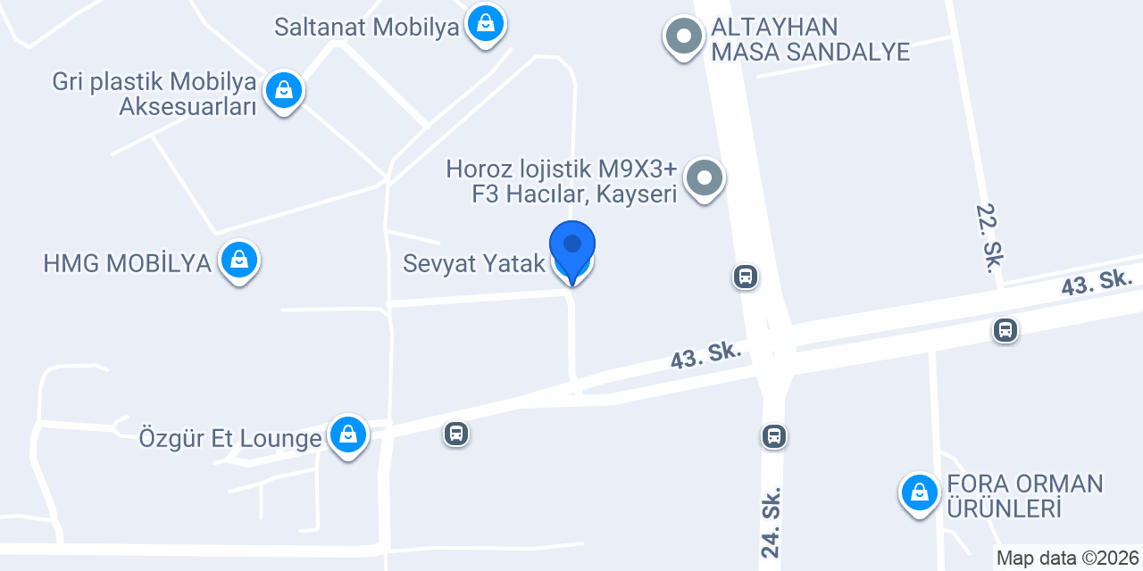 Sevyat Yatak konumu