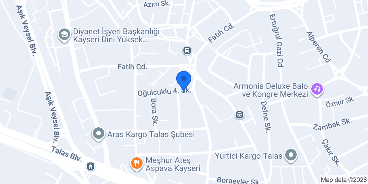 Maraş yöresel talas konumu