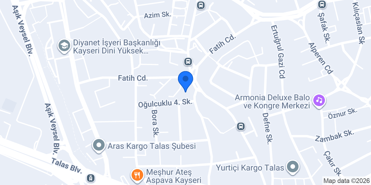 Atilla Yıldız Talas konumu
