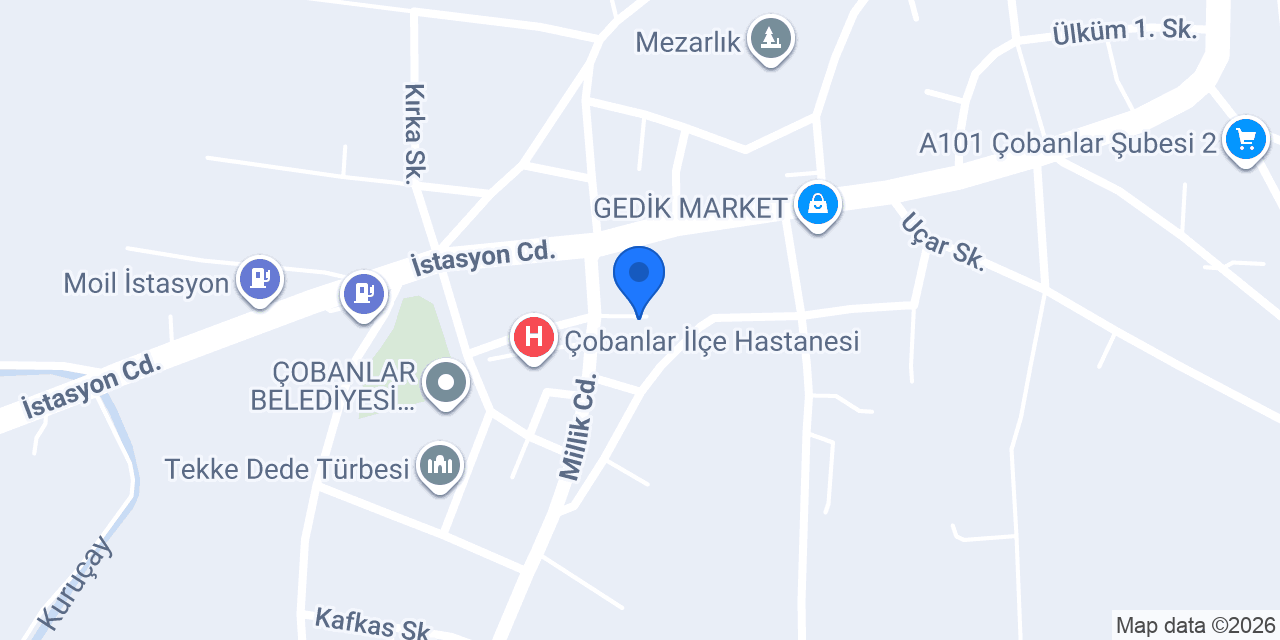 Çobanlar Çok Programlı Lisesi konumu