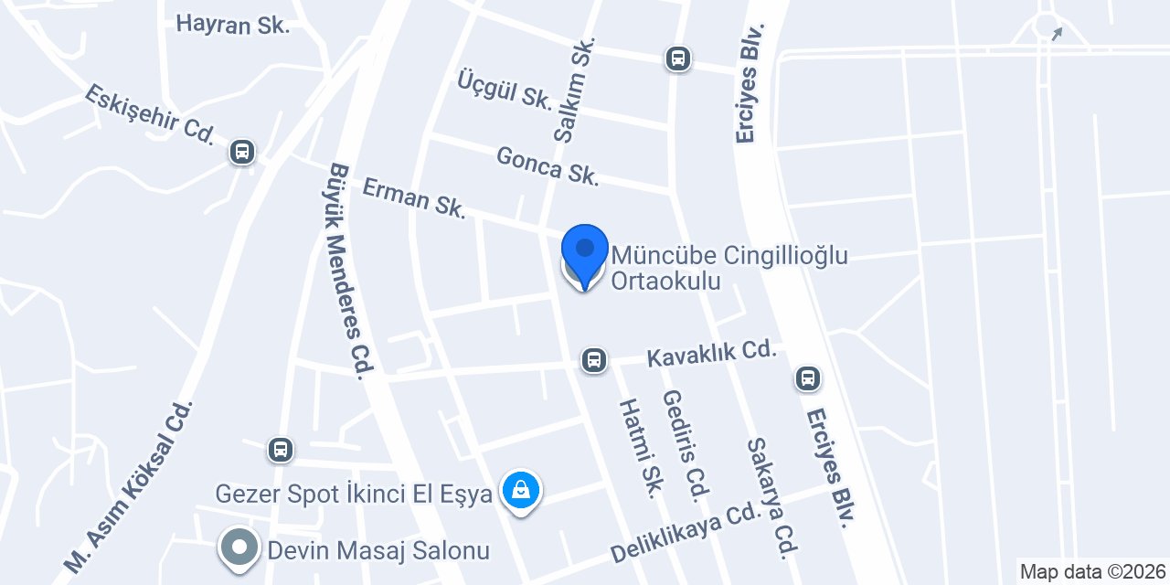 Müncübe Cingillioğlu Ortaokulu konumu