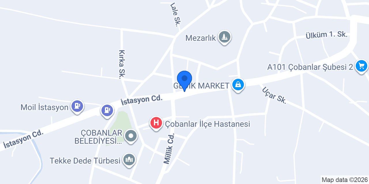 Çobanlar İlçe Müftülüğü konumu