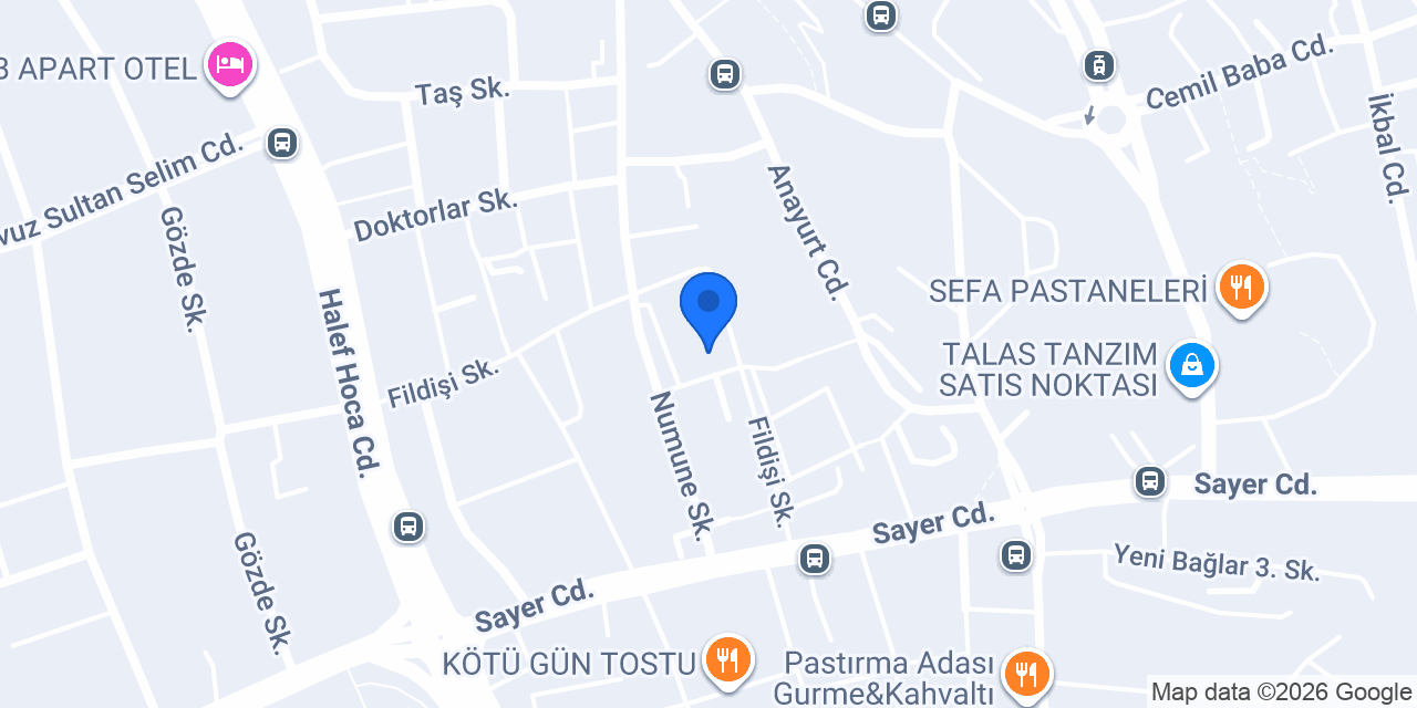 Sürat Kargo Talas Şube konumu