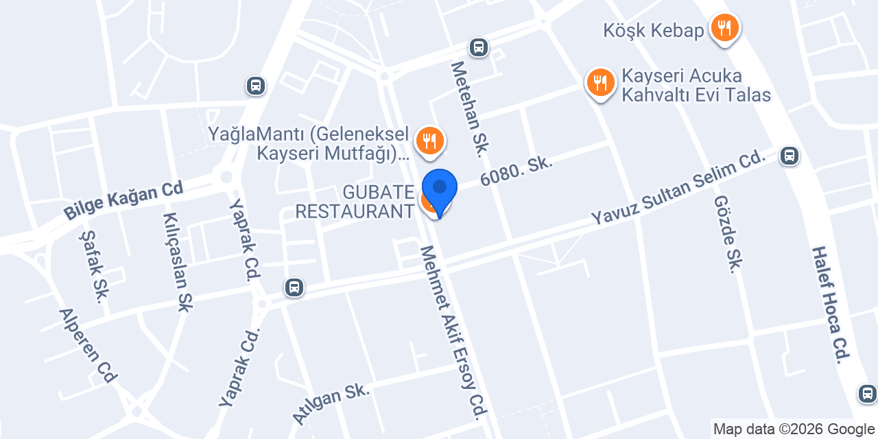 GUBATE RESTAURANT konumu
