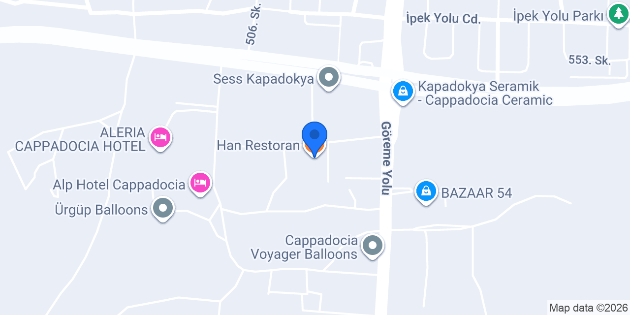 Han Restoran konumu